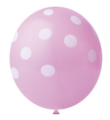 Balo N11 Confete Rosa Branco 25 Unidades