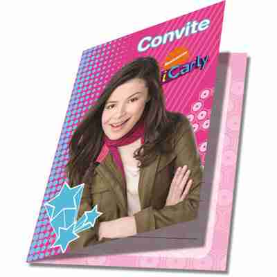 Convite iCarly 15x10cm 08 Unidades