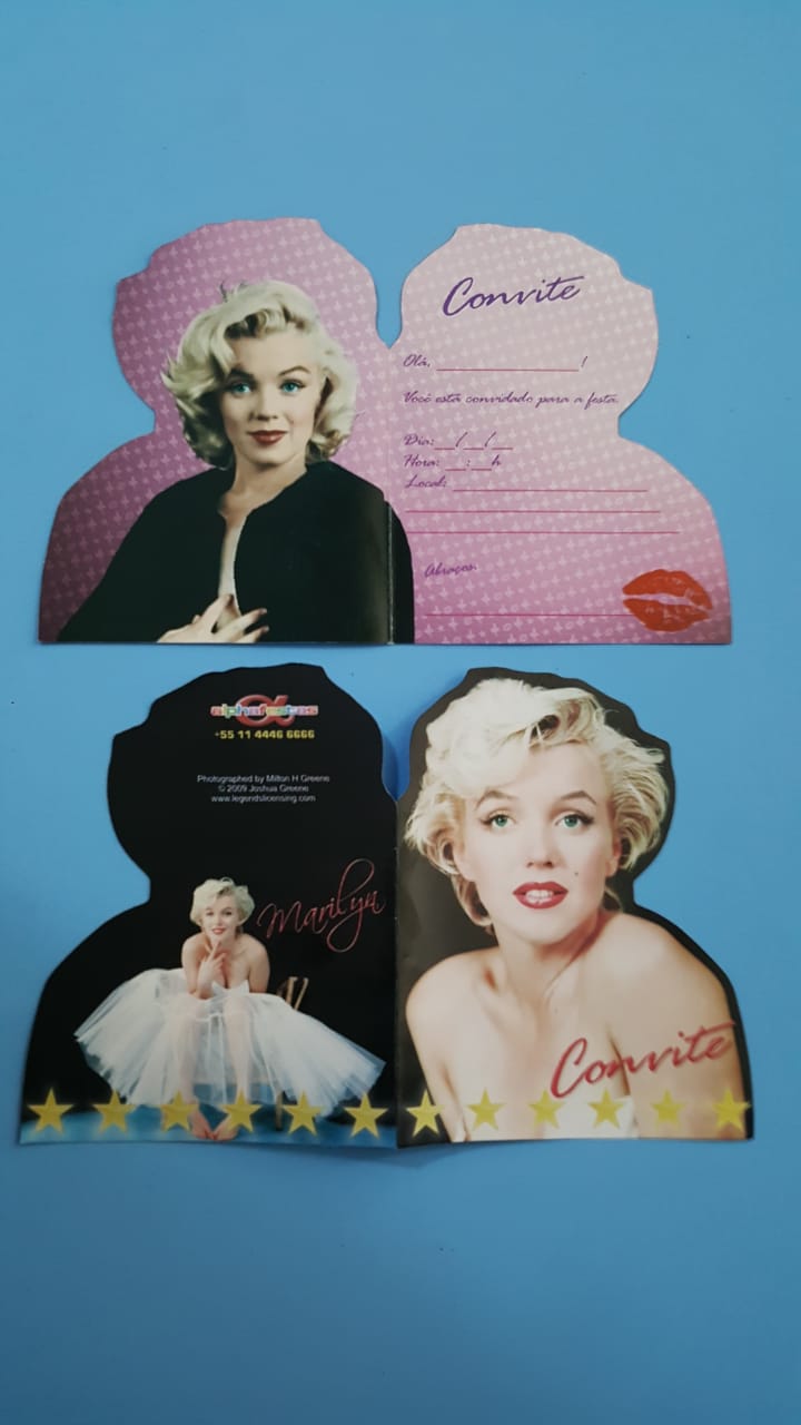 Convite Marilyn Monroe 08 Unidades