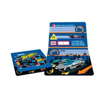 Convite Hot Wheels 08 Unidades