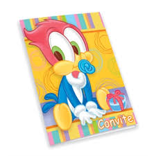 Convite Pica Pau Baby 08 Unidades