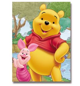 Convite Pooh 08 Unidades