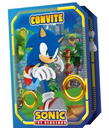 Convite Sonic 08 Unidades