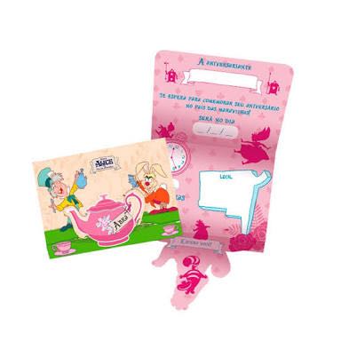 Convite Alice no Pas das Maravilhas