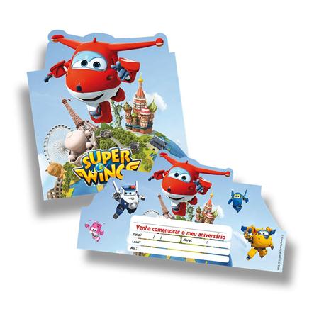 Convite Super Wings 08 Unidades