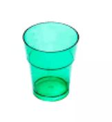 Mini Copo 010 ml Acrlico Verde Escuro 50 Unidades
