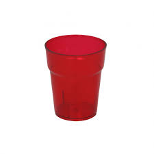 Mini Copo 010 ml Acrlico Vermelho 50 Unidades