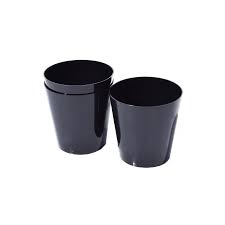 Mini Copo 025 ml Acrlico Preto 10 Unidades