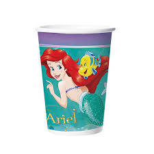 Copo Papel Ariel Sereia 08 unidades