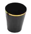 Copo Acrlico Preto Ouro 300ml 10 Unidades