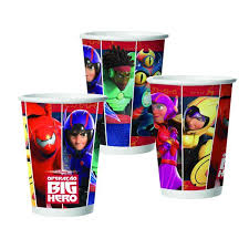 Copo Papel Big Hero 08 Unidades