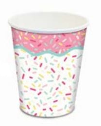 Copo Papel 180ml Donuts 08 Unidades
