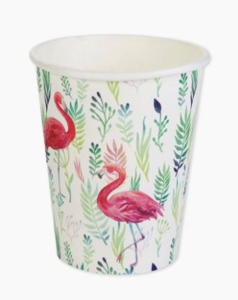Copo Papel Flamingo 10 unidades