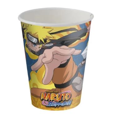 Copo Papel Naruto 08 Unidades