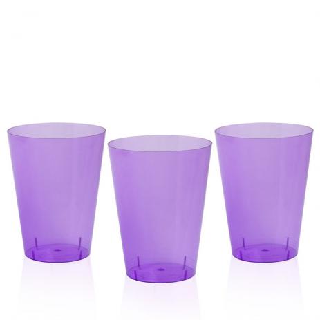 Copo 300 ml Acrlico Roxo 10 Unidades