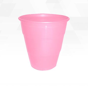 Copo Happy Line 210 ml Plstico Rosa 10 Unidades