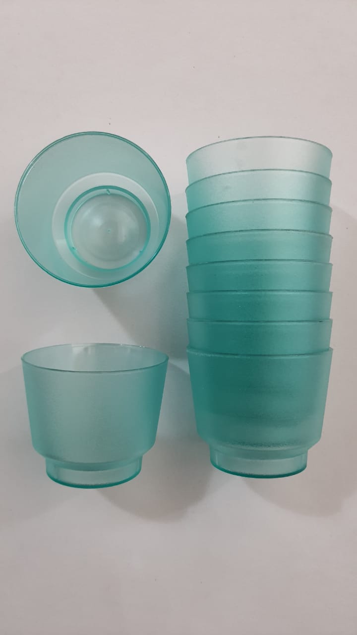 Copo Acrlico Sobremesa Extra Forte 150 ml Verde 10 Unidades