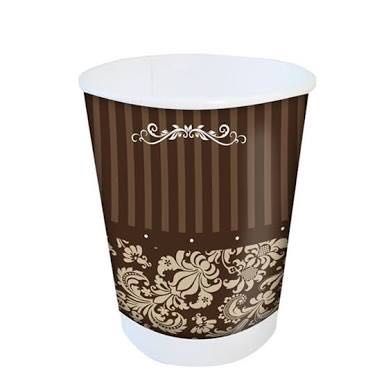 Copo Papel 200ml Arabesco Marrom 08 Unidades