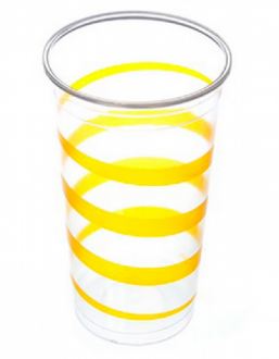 Copo Mania Festa 300 ml Plstico Amarelo 30 Unidades