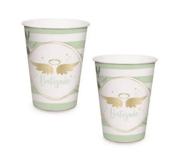 Copo Papel 240ml Meu Batizado 2 08 Unidades