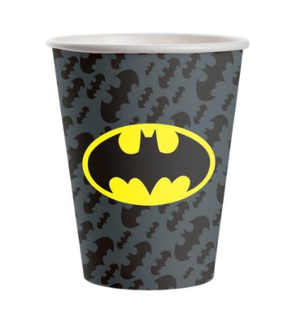 Copo Papel 200ml Batman Geek 08 Unidades