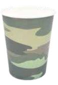 Copo Papel 8,5 cm Camuflado 08 Unidades