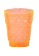 Mini Copo 025 ml Acrlico Laranja Glitter 10 Unidades