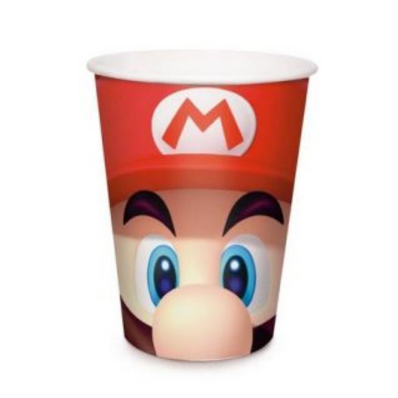 Copo Papel Super Mario 08 Unidades