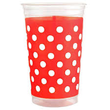 Copo 200 ml Plstico Po Vermelho 30 Unidades