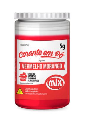 Corante Em P 5g Mix Vermelho Morango