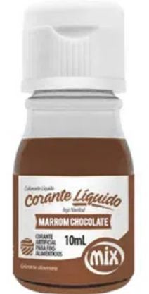 Corante Lquido Mix 10ml Marrom