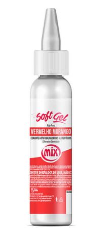 Corante SoftGel Mix 25g Vermelho Morango