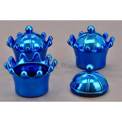 Coroa De Plstico Azul 12 unidades