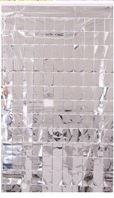 Cortina 1x2m Quadriculada Prata Unidade