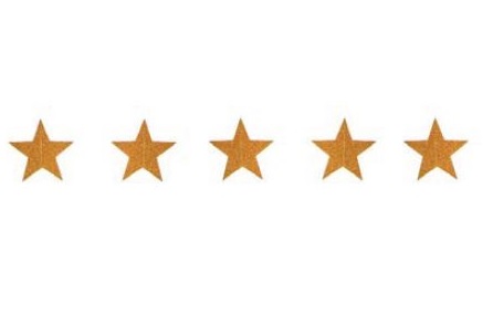 Varal Papel Glitter Star Dourado Unidade