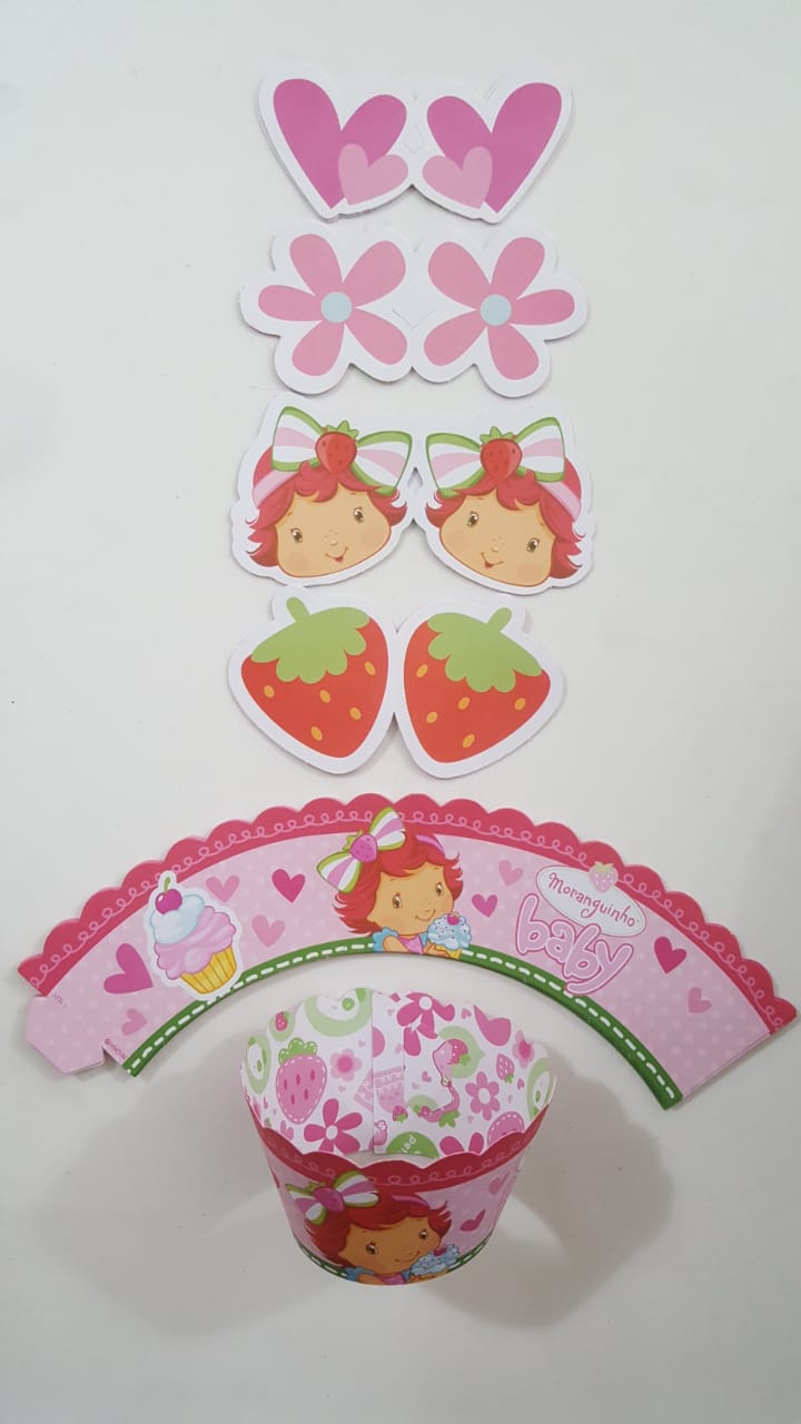 Cupcake Wraper Baby Moranguinho 12 Unidades
