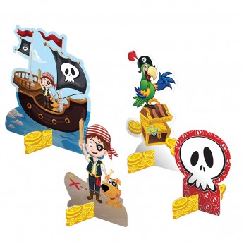 Decorao De Mesa Piratas 08 Unidades