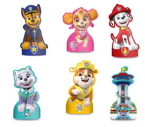 Decorao De Mesa Patrulha Canina Core 06 Unidades