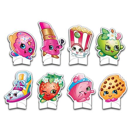 Decorao De Mesa Shopkins 08 Unidades