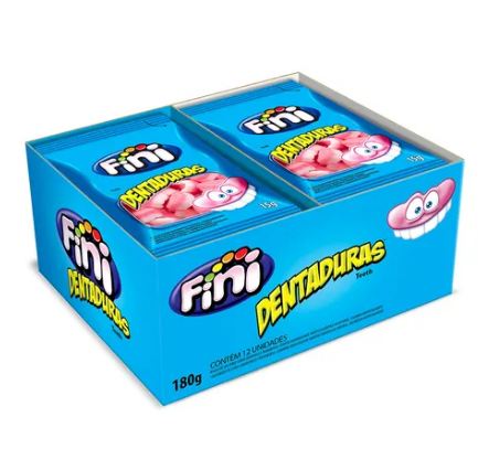 Bala Gelatina Fini 12x15g Dentaduras
