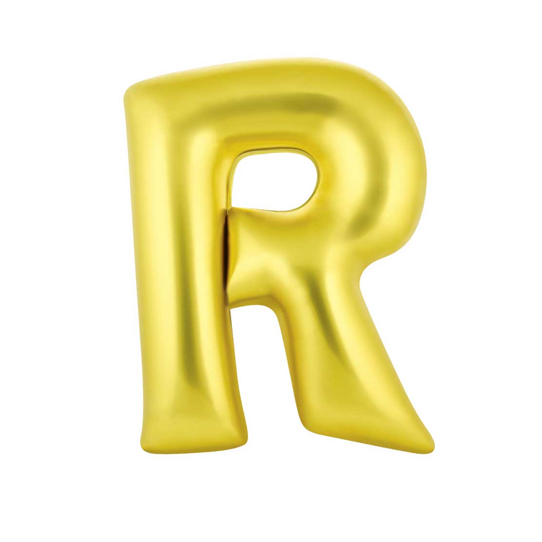 Balo Letra R 16 Polegadas Metalizado Dourado Unidade