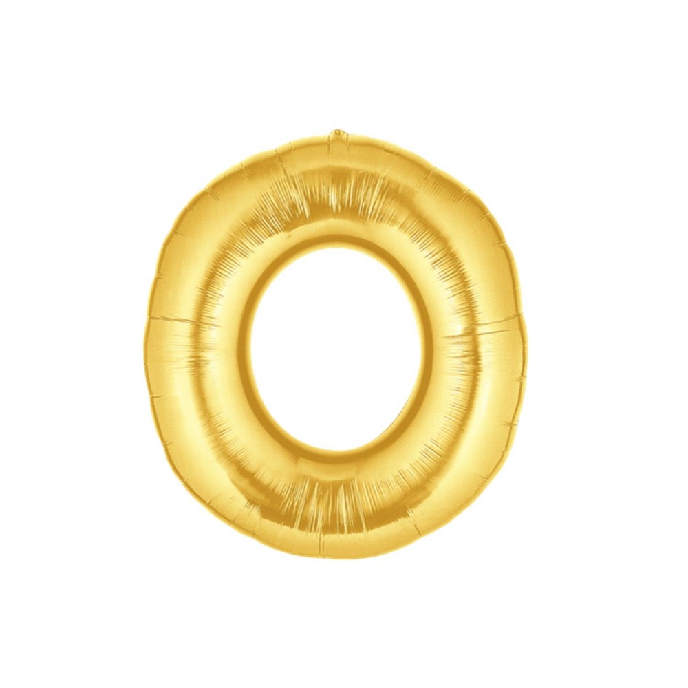 Balo Letra O 16 Polegadas Metalizado Dourado Unidade