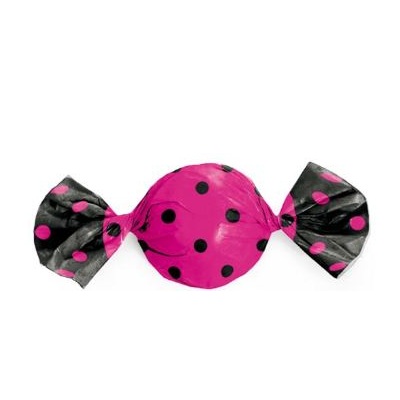 Embalagem Trufa 15 x 16 cm Po Preto com Rosa 100 Unidades