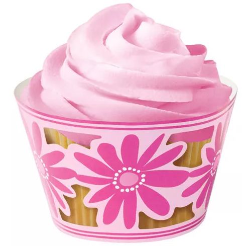 Saia Para Cupcake Margarida Pink 18 unidades