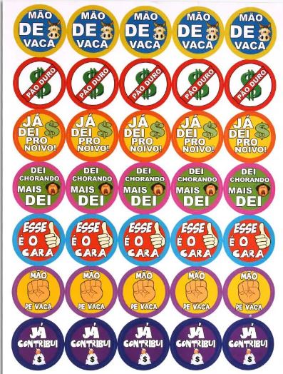 Adesivo Hora Da Gravata 35 Unidades