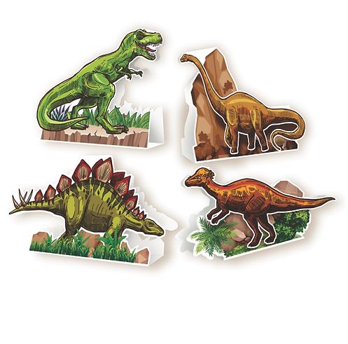 Enfeite Para Mesa Dinossauro 04 Unidades