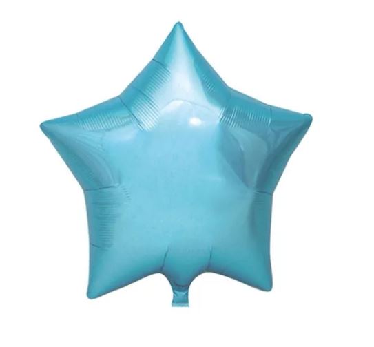 Balo 18 Polegadas Estrela Azul Pastel Unidade