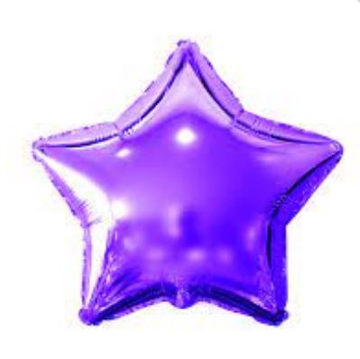 Balo 22 Polegadas Estrela Violeta Metalizado Unidade