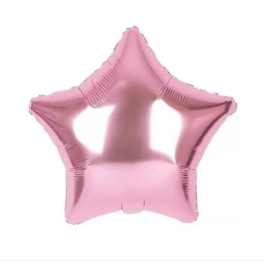 Balo 18 Polegadas Estrela Rosa Metalizado Unidade