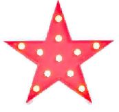 Luminria Decorativa Estrela Rosa Unidade